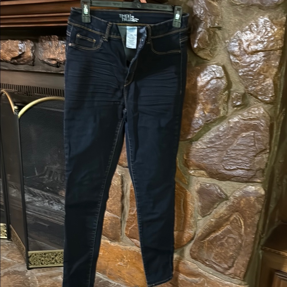 Blue Skinny Jeans with Deep Indigo Hue